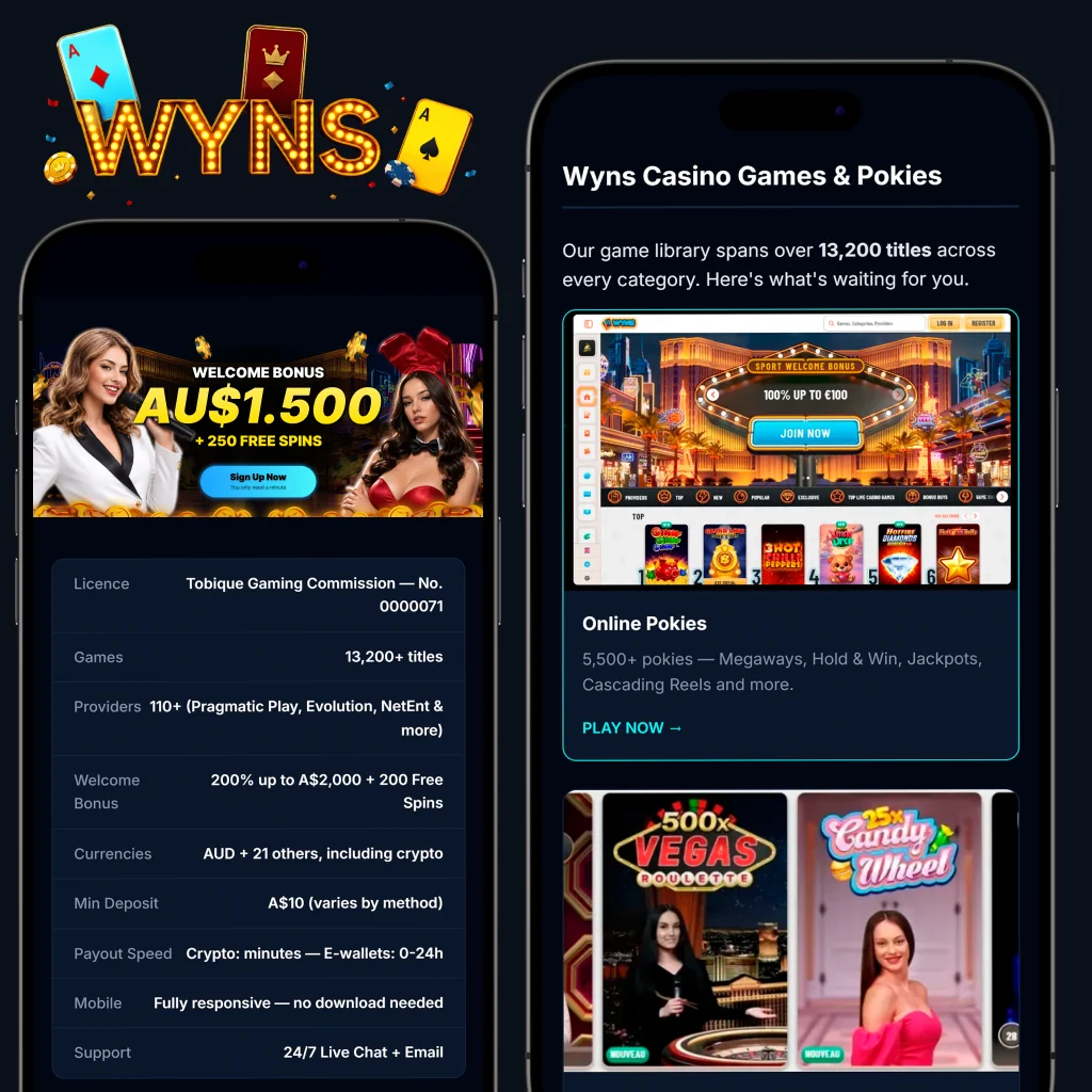 Wyns Casino login