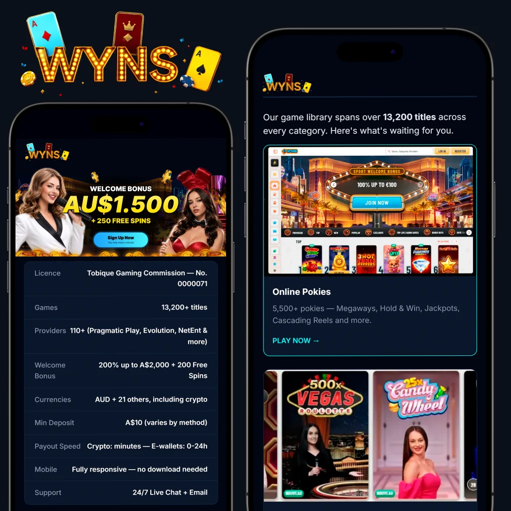 Wyns Casino login